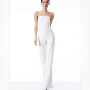 Alice + Olivia Lavera Vegan Leather Jumpsuit NWT Size 0